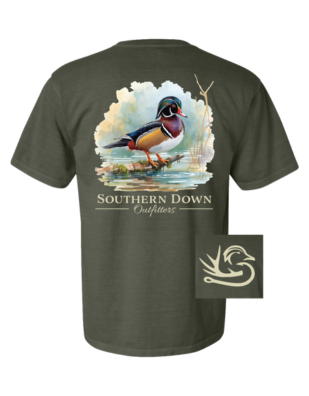 Wood Duck On Branch Tee