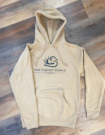 Hoodie - Tan Classic Logo