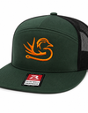 Southern Down Outfitters Richardson 7 Panel Dark Green Orange Logo Hat