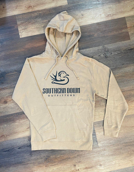 Hoodie - Tan Bold Logo