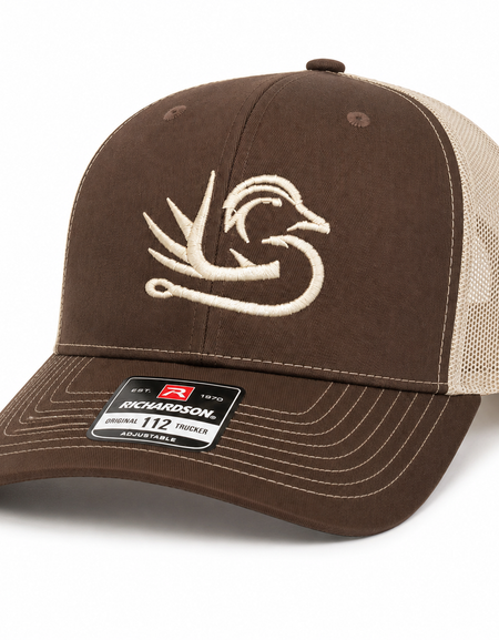 Southern Down Outfitters Richardson Chocolate Chip Ivory Logo Hat