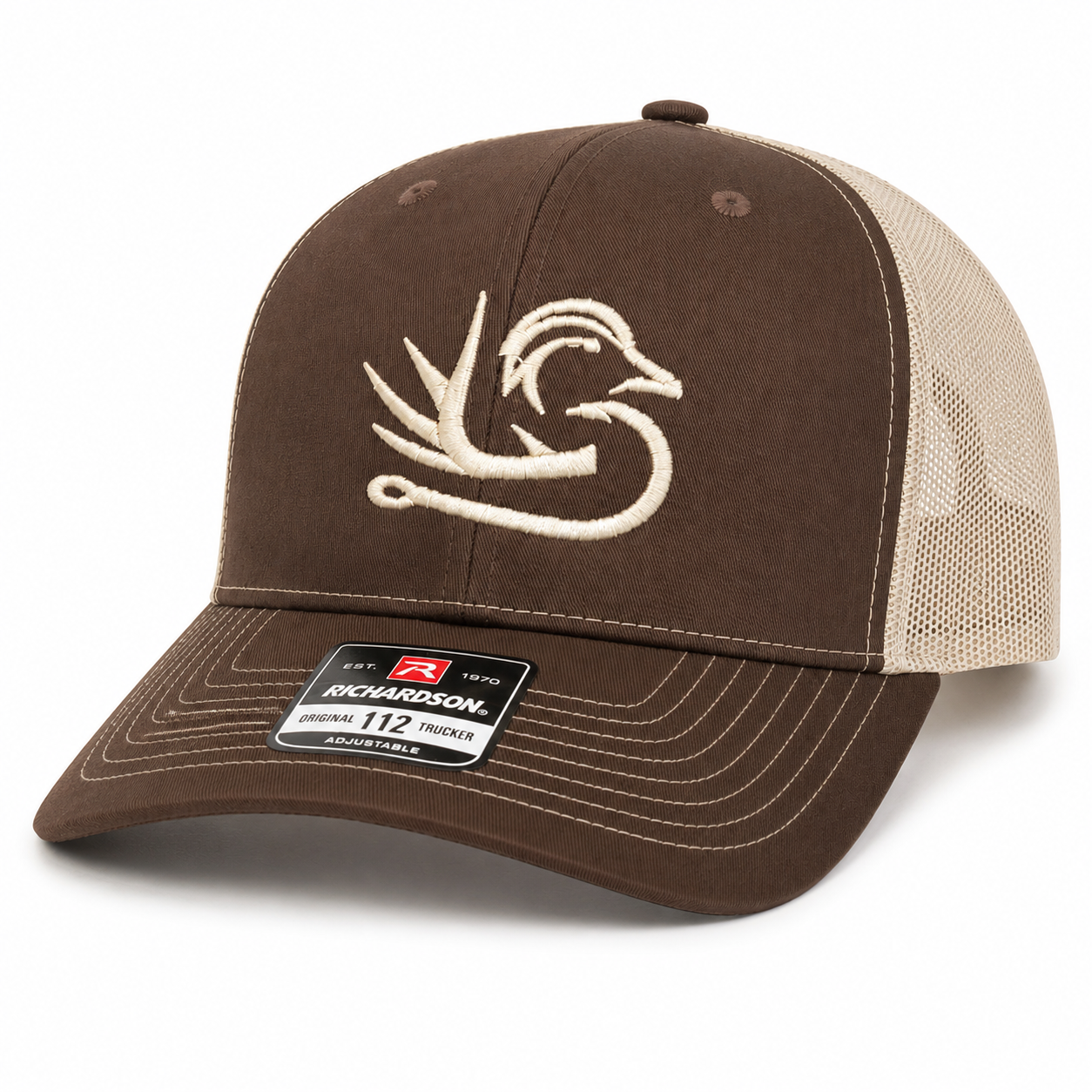 Southern Down Outfitters Richardson Chocolate Chip Ivory Logo Hat