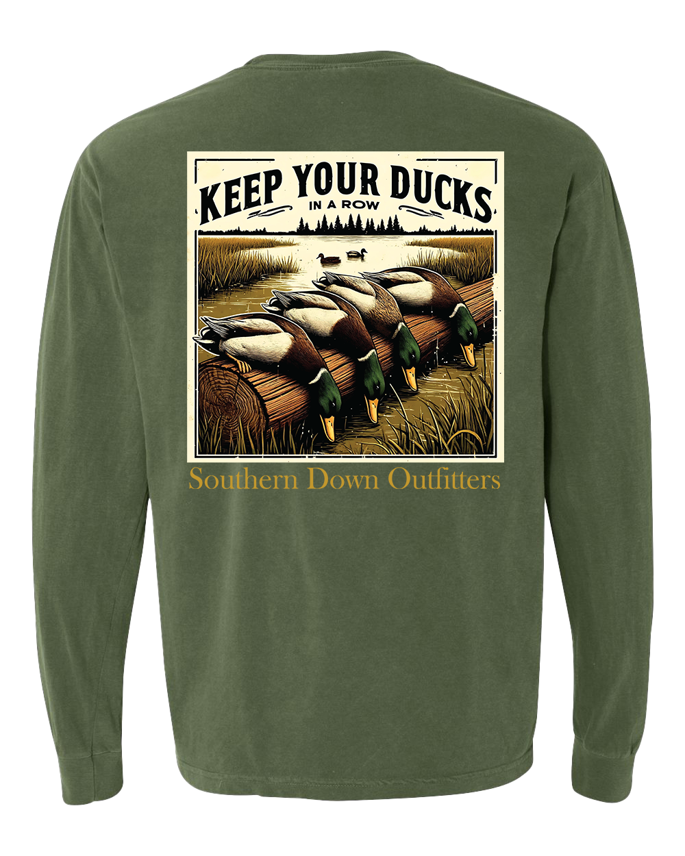 Ducks in a Row LS Tee