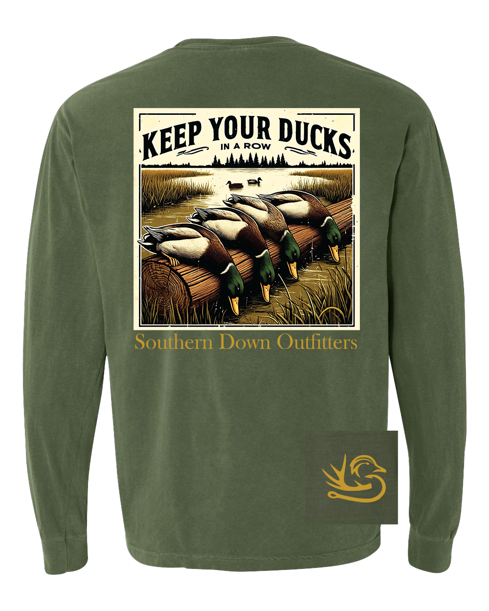 Ducks in a Row LS Tee