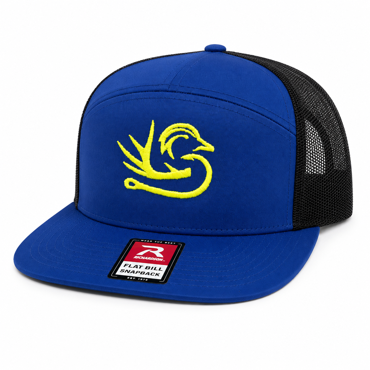 Southern Down Outfitters Richardson 7 Panel Royal Yellow Logo Hat