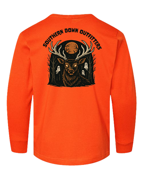 Haunted Buck Youth LS Tee