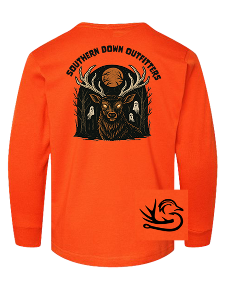 Haunted Buck Youth LS Tee