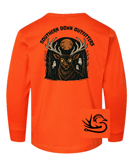 Haunted Buck Youth LS Tee