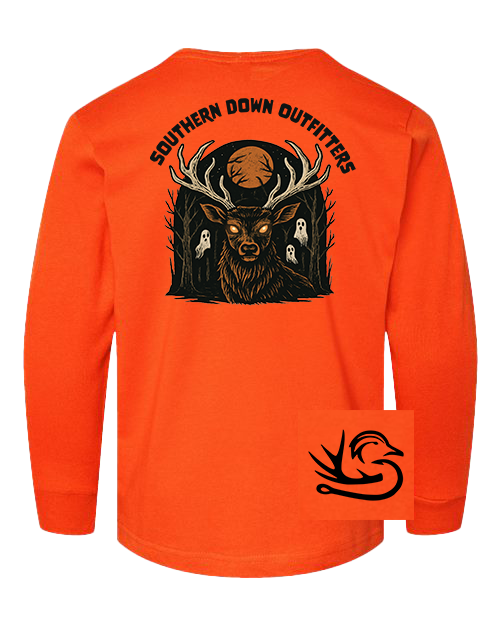 Haunted Buck Youth LS Tee