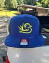 Southern Down Outfitters Richardson 7 Panel Royal Yellow Logo Hat