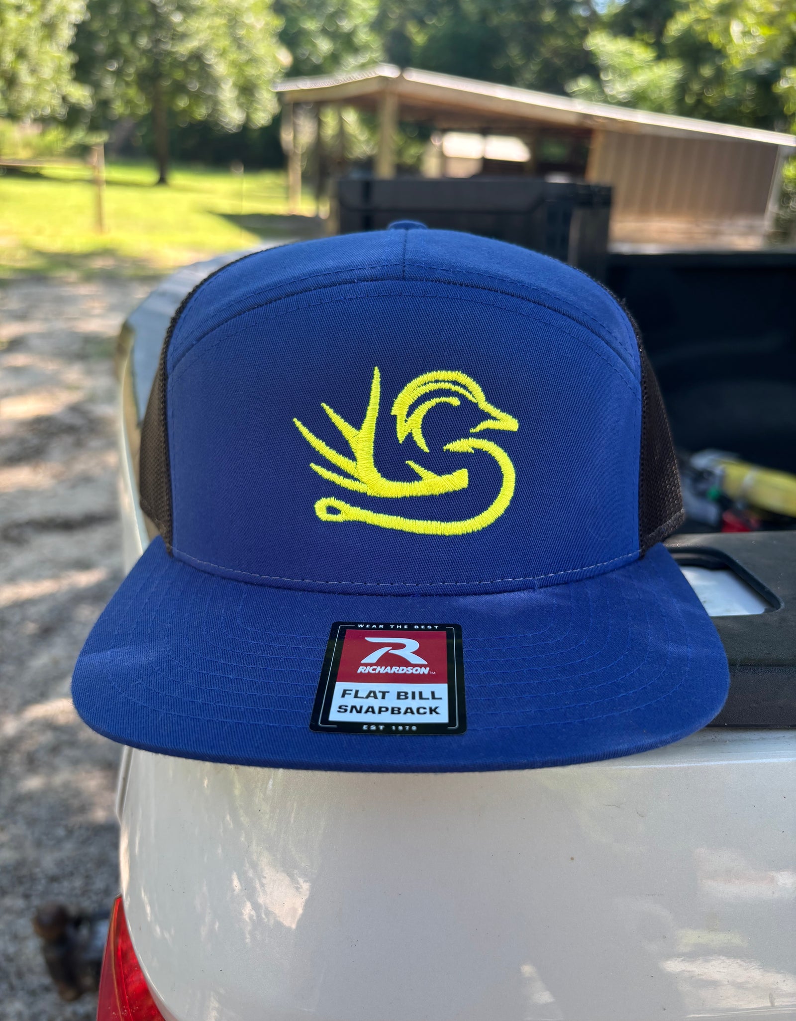 Southern Down Outfitters Richardson 7 Panel Royal Yellow Logo Hat