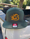 Southern Down Outfitters Richardson 7 Panel Dark Green Orange Logo Hat