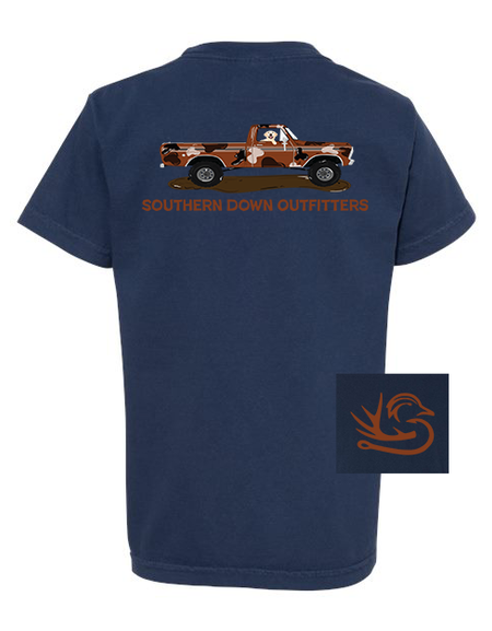 Pup In Truck Youth Tee