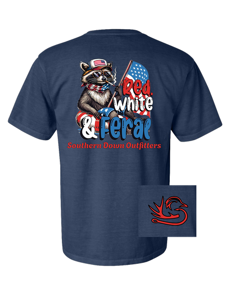 Red White and Feral Tee