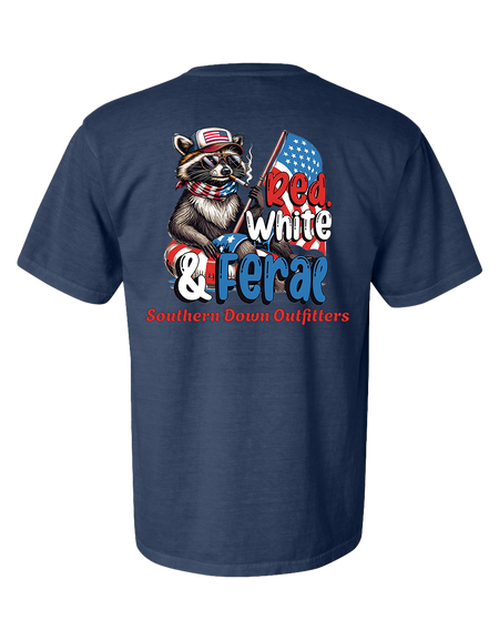 Red White and Feral Tee