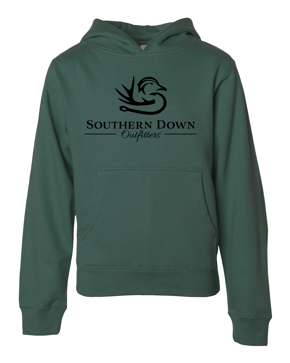 Hoodie - YOUTH Alpine Green Classic Logo