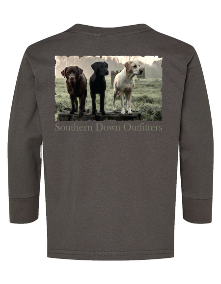 Three Dogs Toddler LS Tee