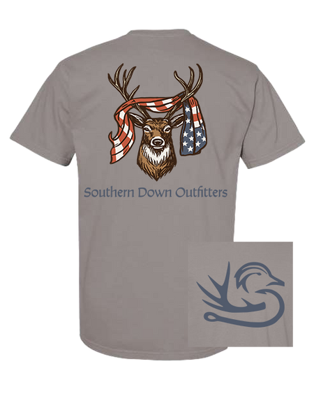USA Deer Flag Youth Tee