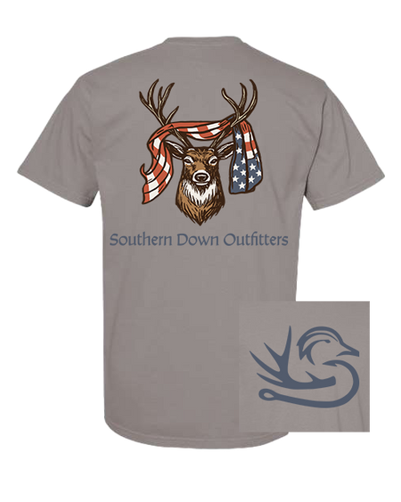 USA Deer Flag Youth Tee