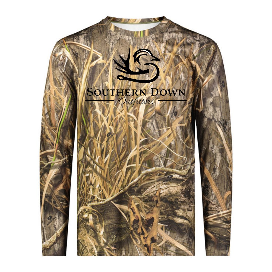 Long Sleeve SDO Logo Habitat Camo UPF Shirt