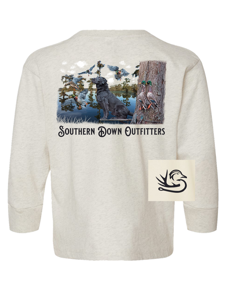 Black Lab Swamp Long Sleeve Toddler Tee