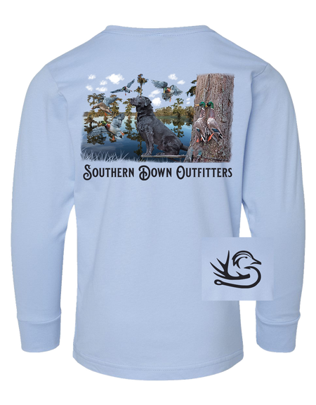 Black Lab Swamp Long Sleeve Toddler Tee