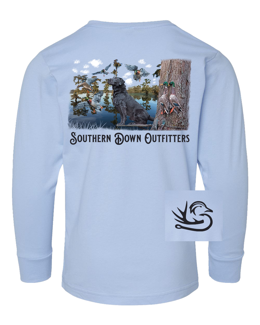 Black Lab Swamp Long Sleeve Toddler Tee