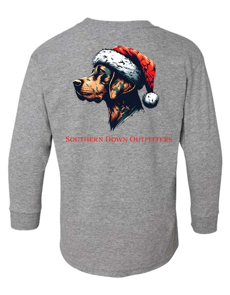 Christmas - Santa Dog Youth LS Tee