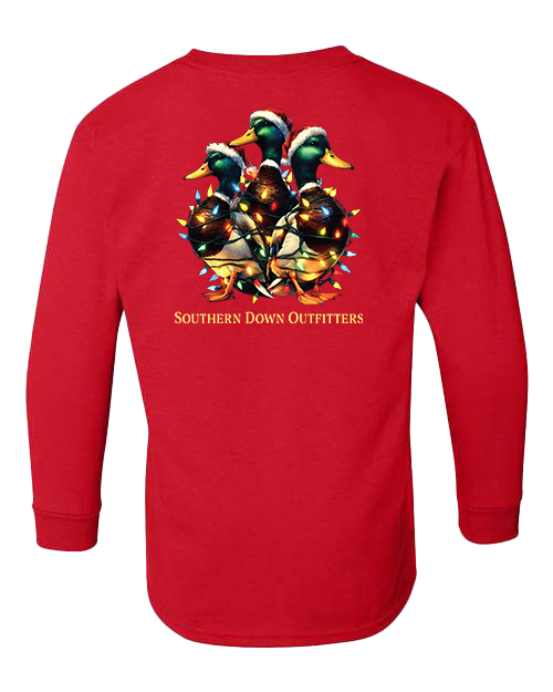 Christmas - Duck Lights Youth LS Tee