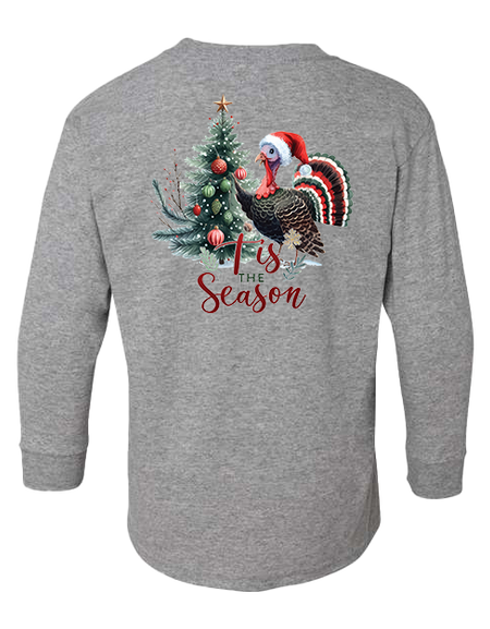 Christmas - Turkey Tis The Season Youth LS Tee