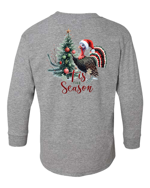 Christmas - Turkey Tis The Season Youth LS Tee