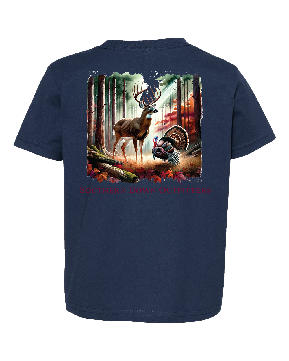 Deer & Turkey in Woods Toddler Tee