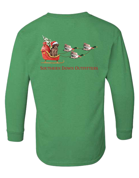 Christmas - Duck Sleigh Youth LS Tee