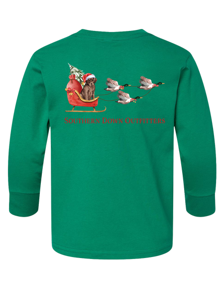 Christmas - Duck Sleigh Toddler LS Tee