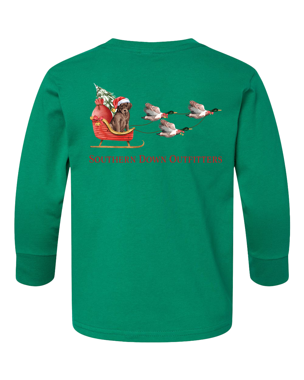 Christmas - Duck Sleigh Toddler LS Tee