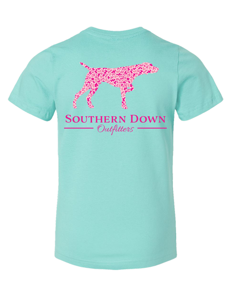 Pink Camo Dog Youth Tee