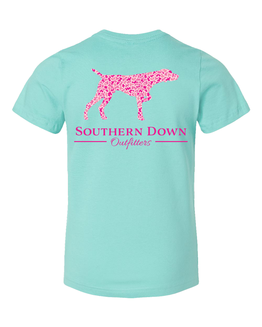 Pink Camo Dog Youth Tee