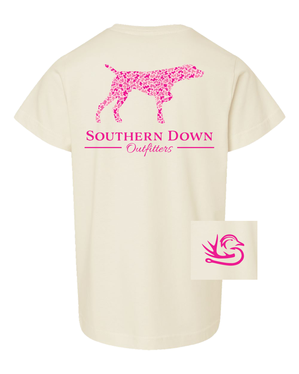 Pink Camo Dog Youth Tee