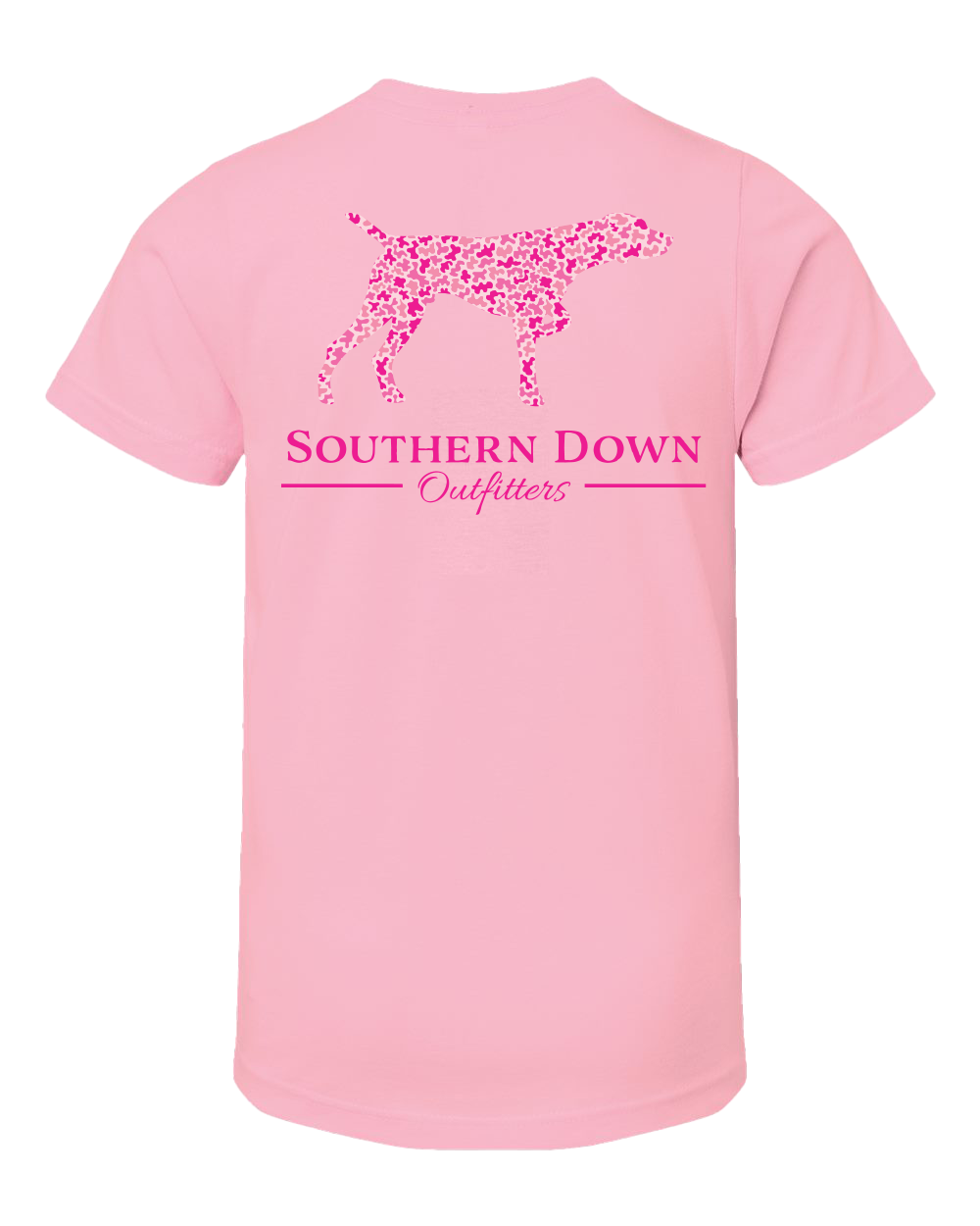 Pink Camo Dog Youth Tee
