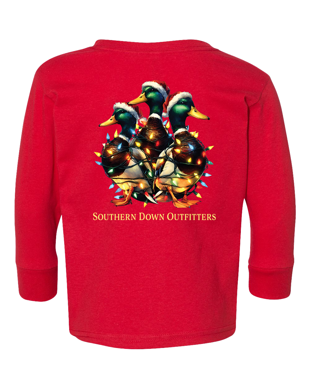 Christmas - Duck Lights Toddler LS Tee