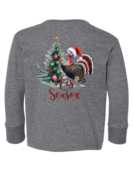 Christmas - Turkey Tis the Season Toddler LS Tee