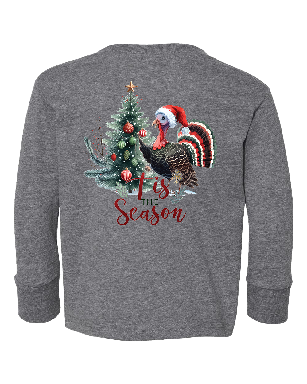 Christmas - Turkey Tis the Season Toddler LS Tee