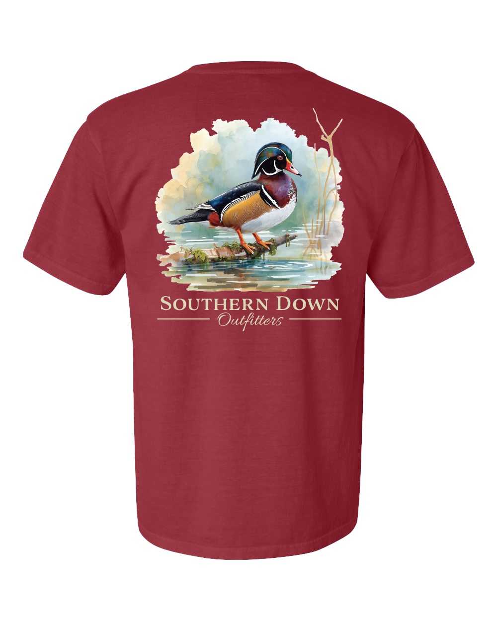 Wood Duck On Branch Tee