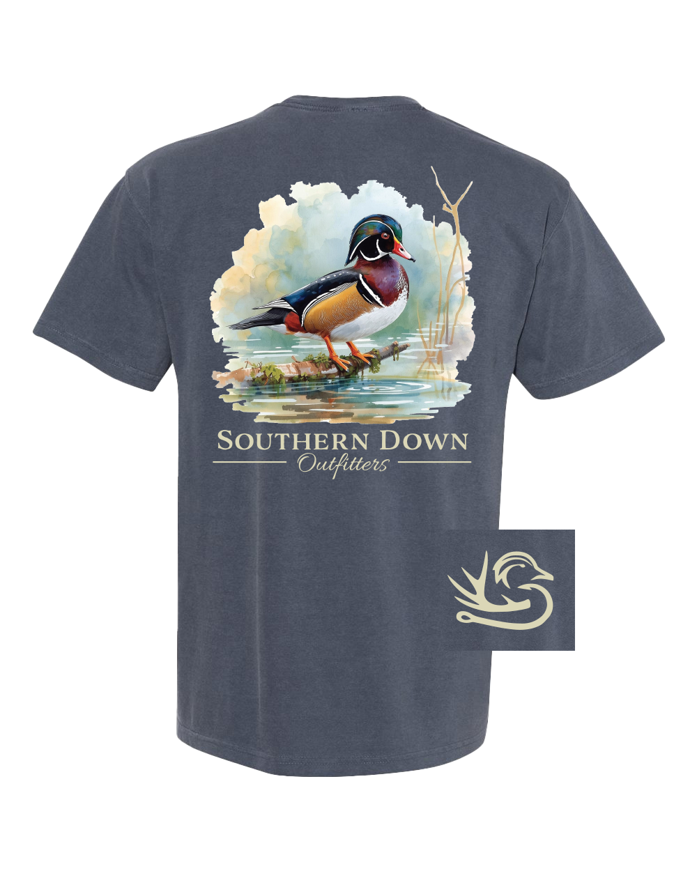 Wood Duck On Branch Tee