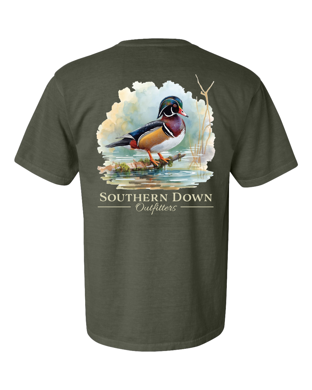 Wood Duck On Branch Tee