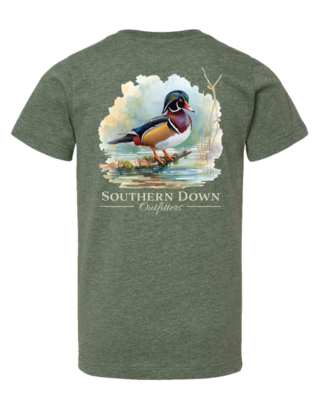 Wood Duck On Branch Youth Tee