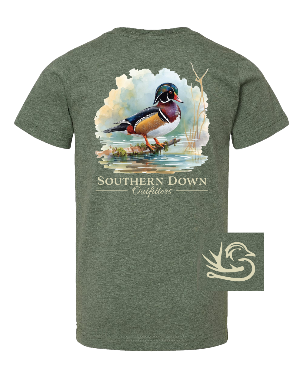 Wood Duck On Branch Youth Tee