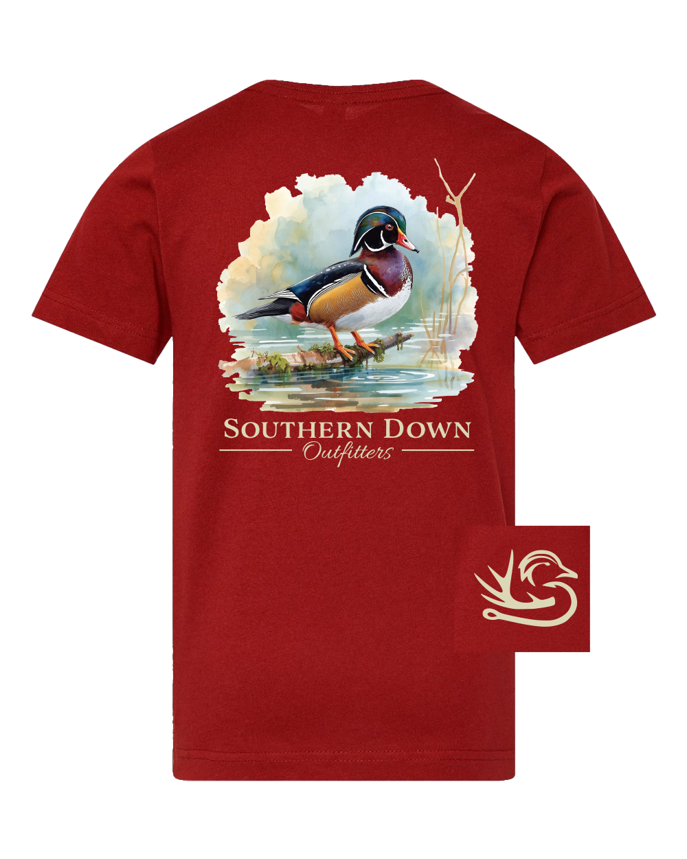 Wood Duck On Branch Youth Tee