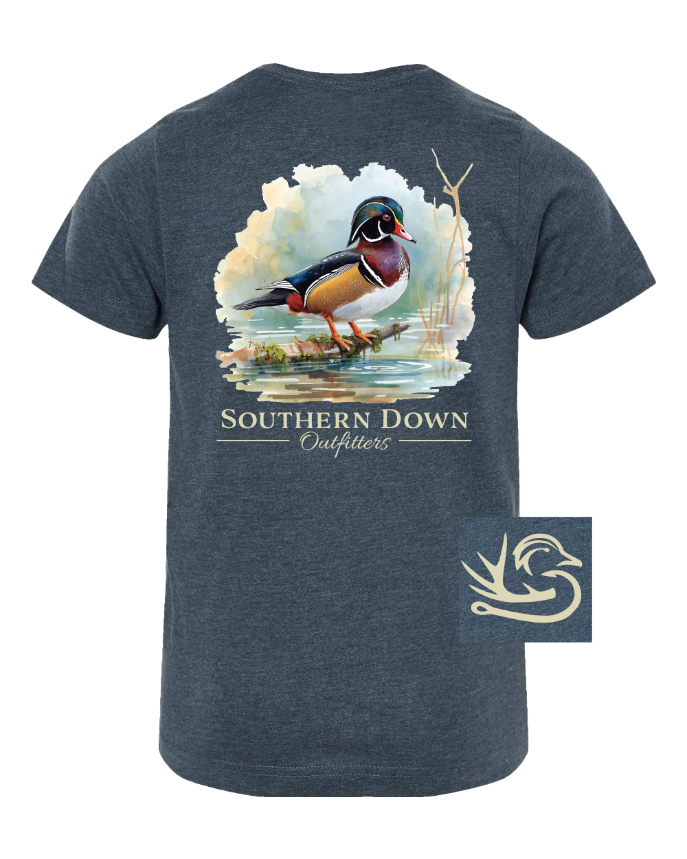 Wood Duck On Branch Youth Tee